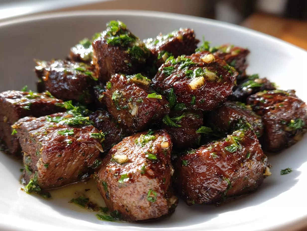 Rage for Delicious Air Fryer Garlic Butter Steak Bites