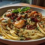 CREAMY TUSCAN SHRIMP LINGUINE