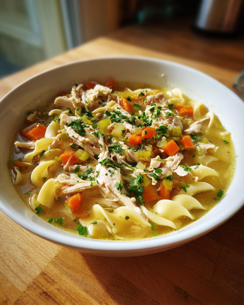 Chicken noodle soup - detail 2