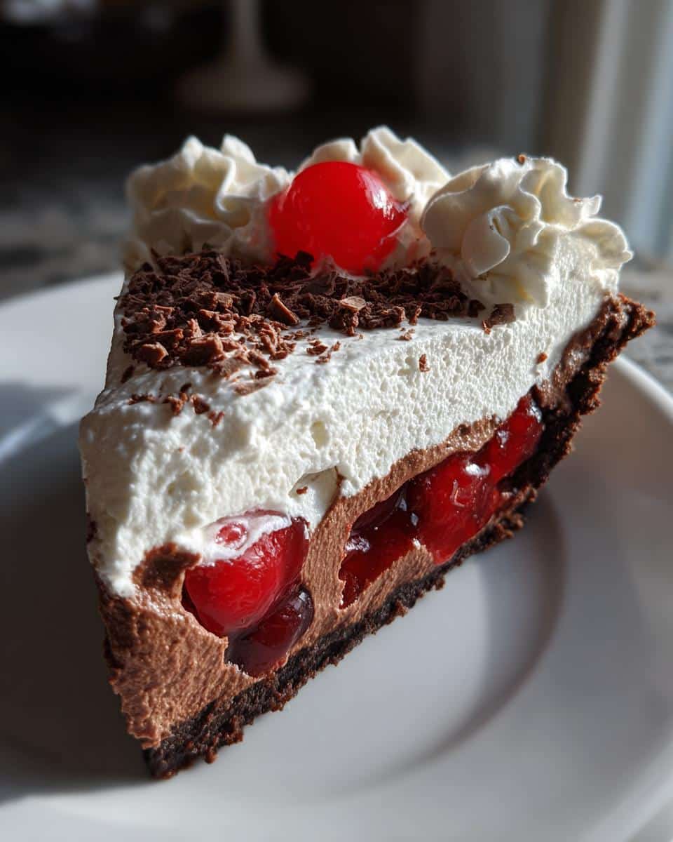 Chocolate Cherry Cream Pie - detail 2