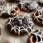 Chocolate Spider Web Pretzels