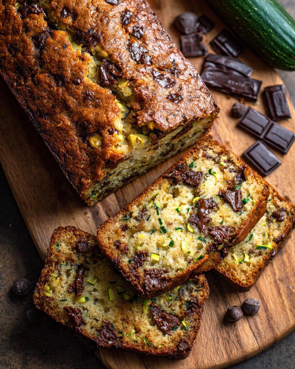 Chocolate chip zucchini bread - detail 1