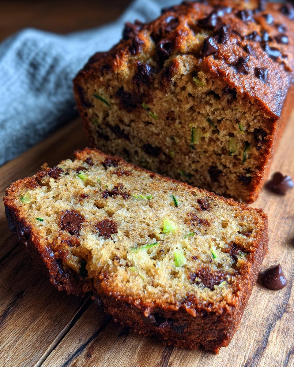 Chocolate chip zucchini bread - detail 4