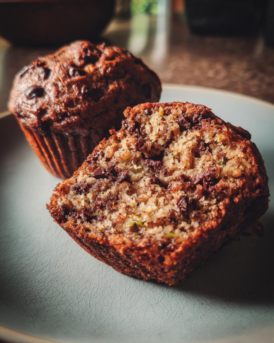 Chocolate zucchini muffins - detail 2