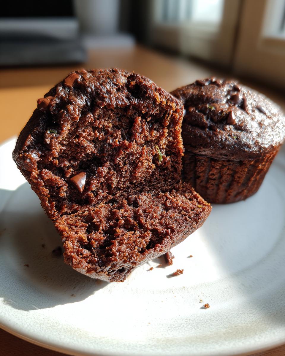 Chocolate zucchini muffins - detail 4