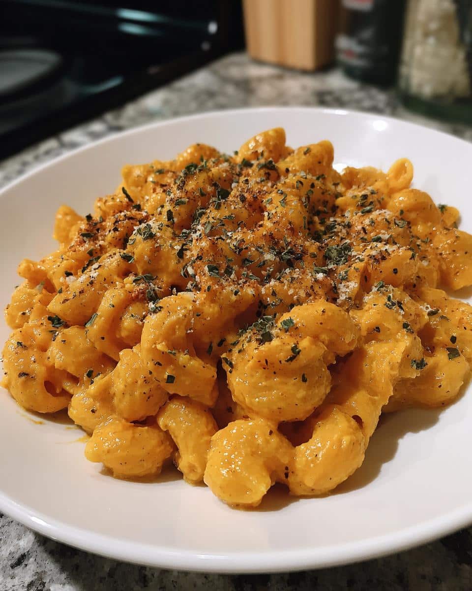 Creamy Vegan Pumpkin Mac and Cheese - detail 3