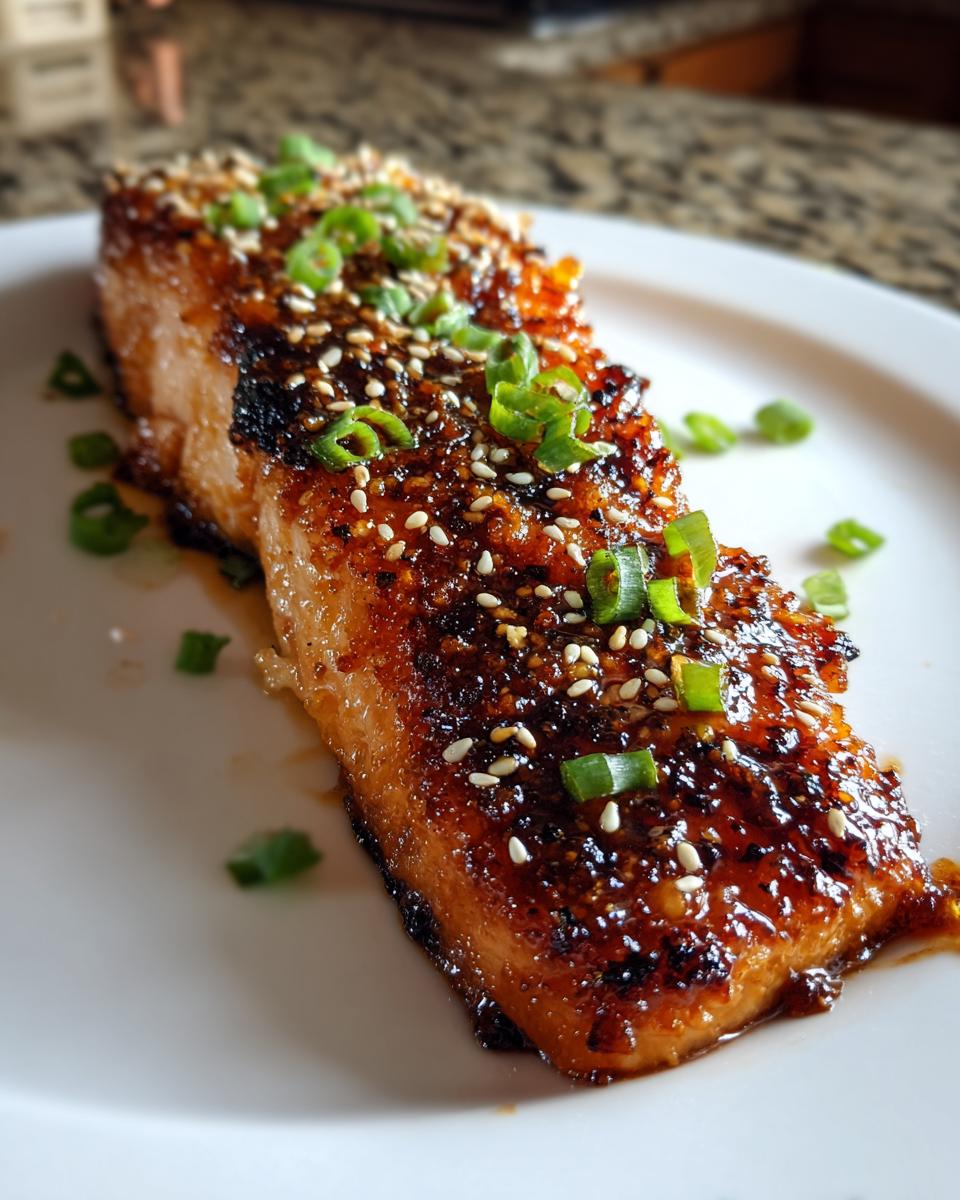 Crispy Honey Garlic Glazed Salmon - detail 1