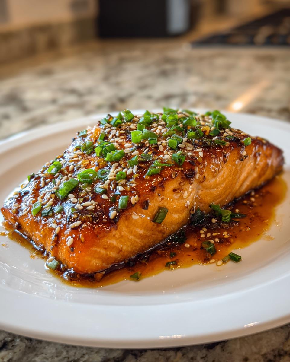 Crispy Honey Garlic Glazed Salmon - detail 2