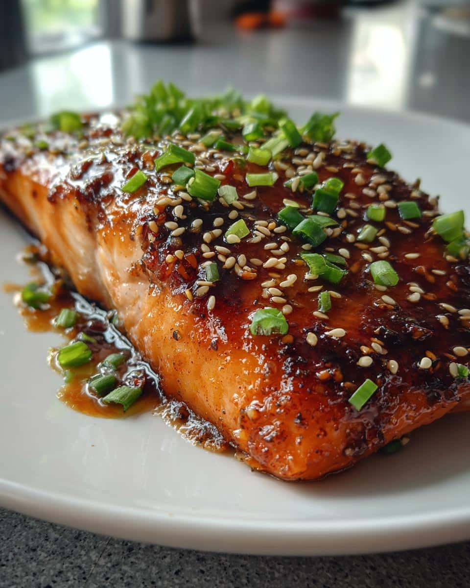 Crispy Honey Garlic Glazed Salmon - detail 3