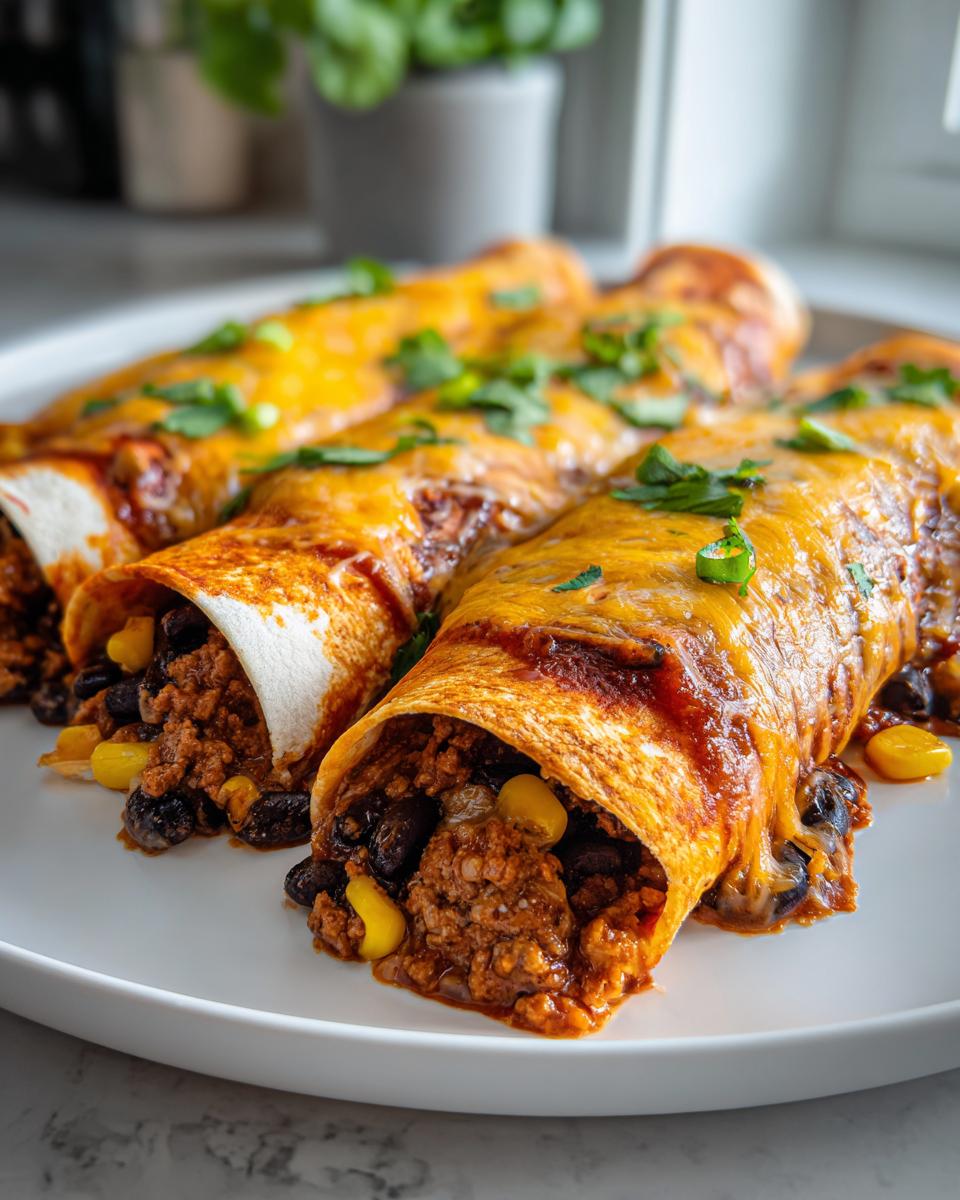 Ground Turkey Black Bean Enchiladas - detail 1