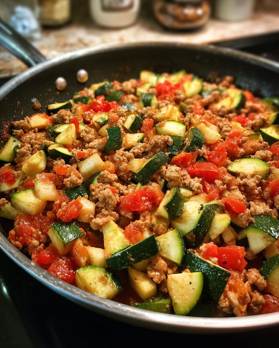 Ground Turkey and Zucchini Skillet - detail 1