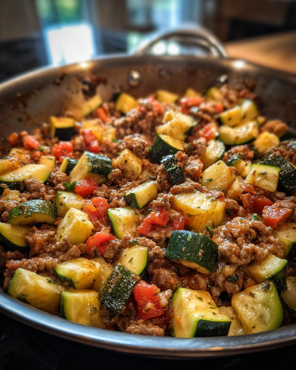 Ground Turkey and Zucchini Skillet - detail 2