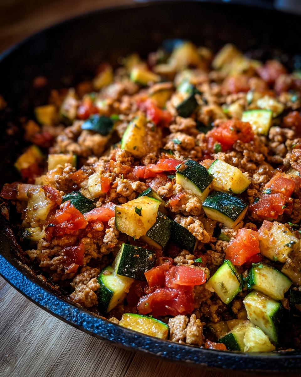 Ground Turkey and Zucchini Skillet - detail 3