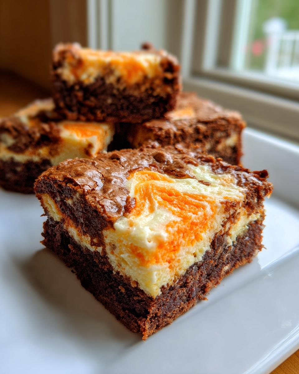 Halloween Brownies with Cream Cheese Swirl Recipe - detail 2
