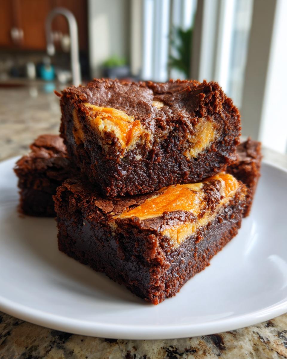 Halloween Brownies with Cream Cheese Swirl Recipe - detail 3