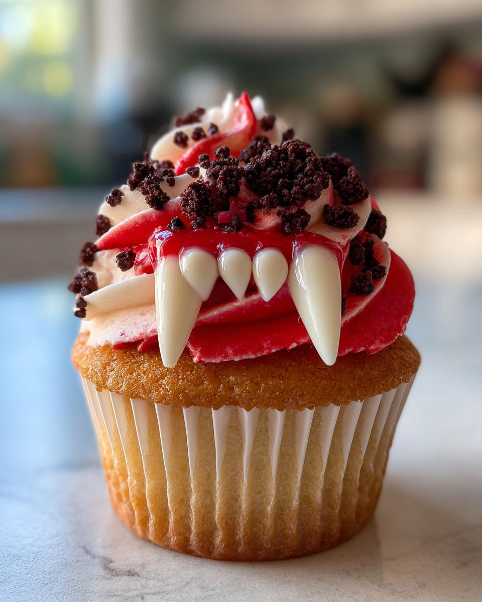 Halloween Vampire Bite Cupcakes - detail 2