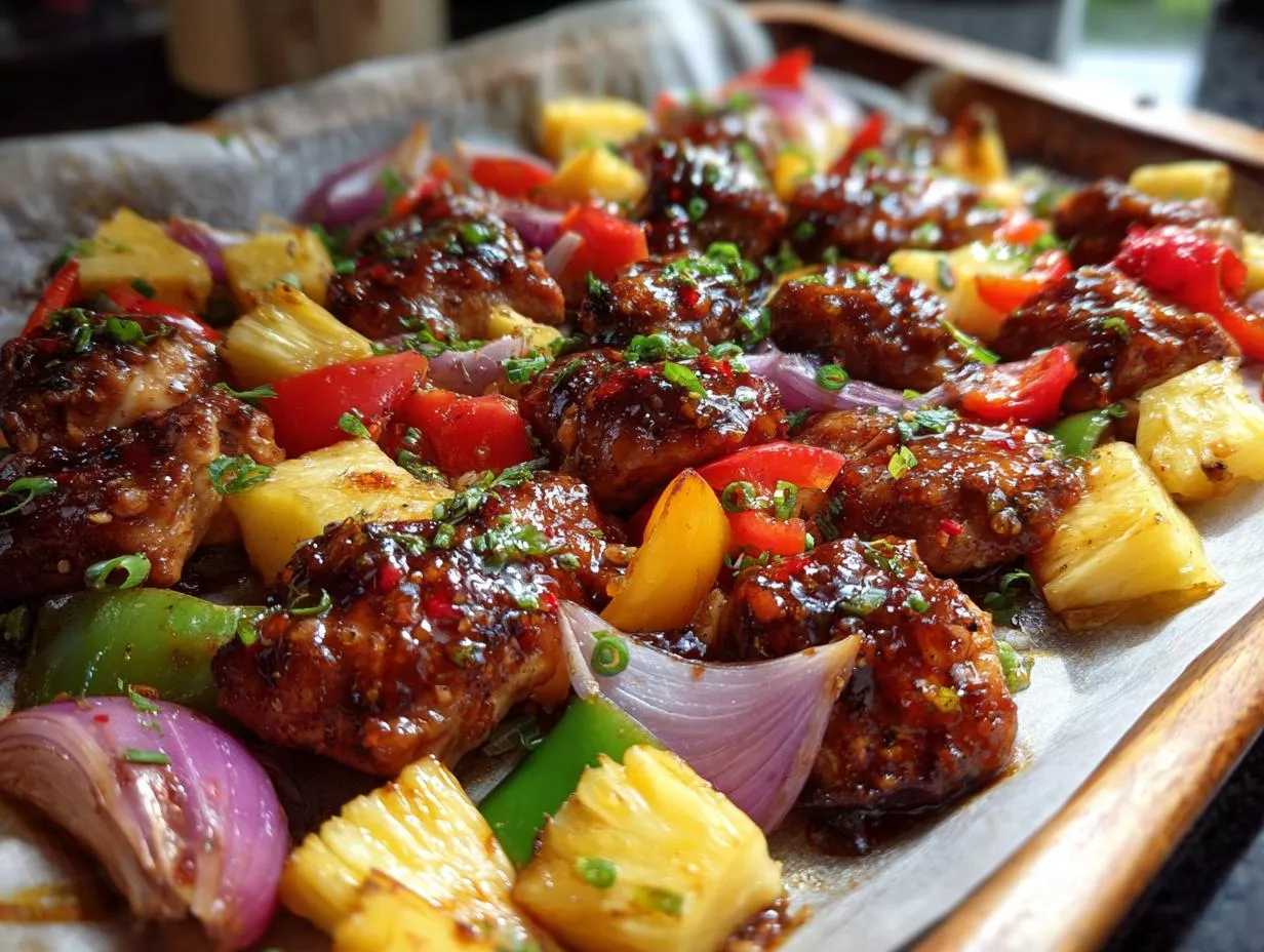 Hawaiian Chicken Sheet Pan: One Blissful 30-Minute Meal