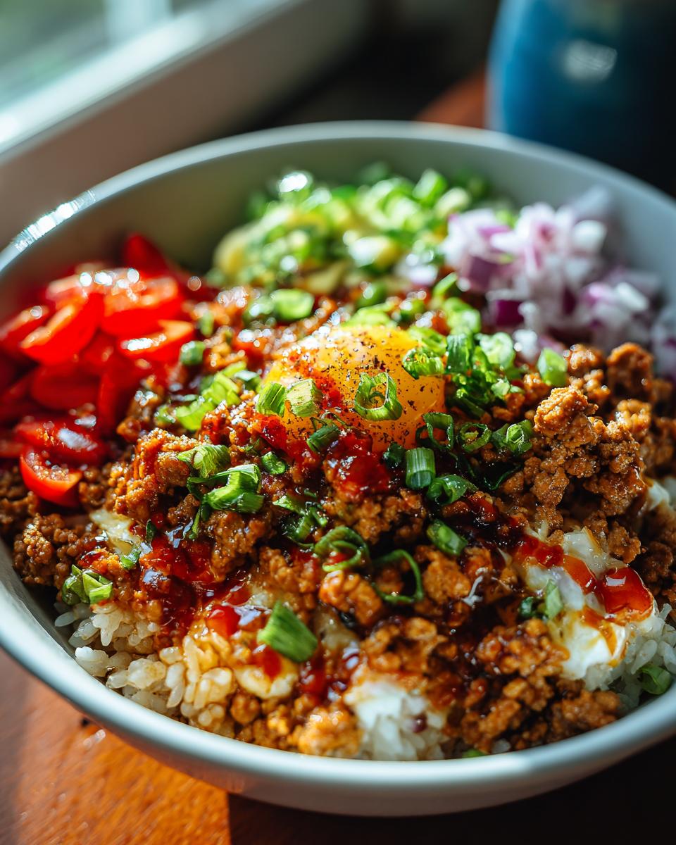 Hot Honey Ground Turkey Bowl - detail 2
