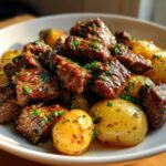 Irresistible Garlic Butter Steak Bites & Potatoes