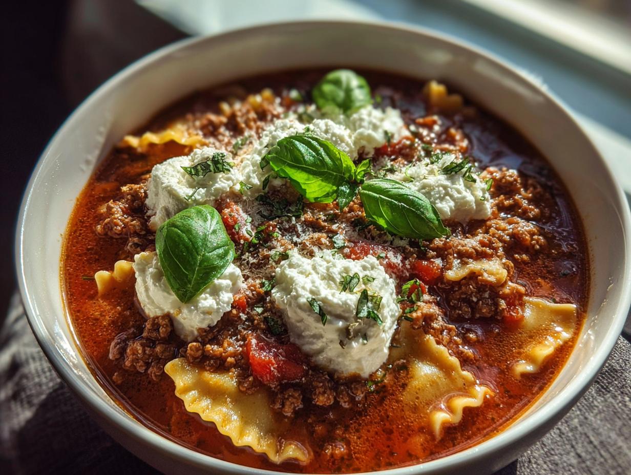 Comforting Lasagna Soup Recipe in Under 1 Hour