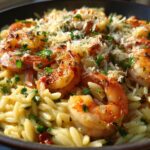 One Pan Parmesan Orzo with Shrimp