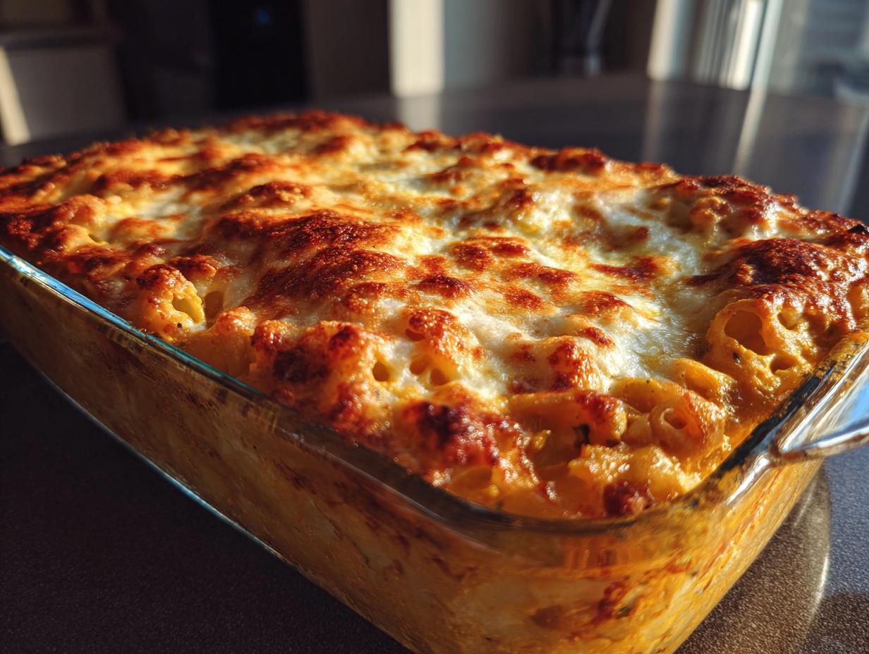 Disgustingly Easy 30-Min Pasta Bake with Pumpkin Tomato Sauce