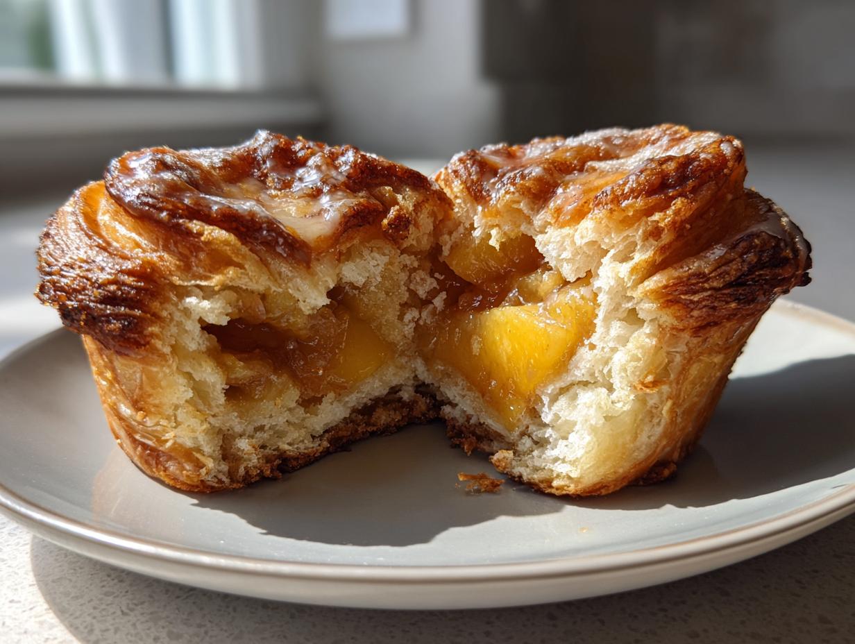 Peach Pie Cruffins Recipe: 4 Heavenly Bites
