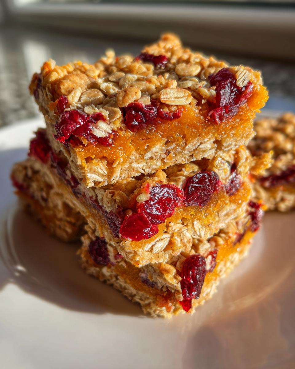 Pumpkin Cranberry Oat Bars - detail 1