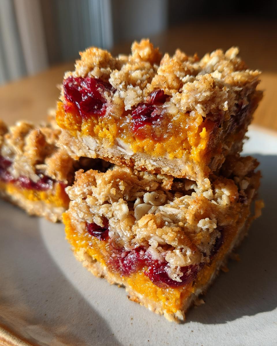 Pumpkin Cranberry Oat Bars - detail 2