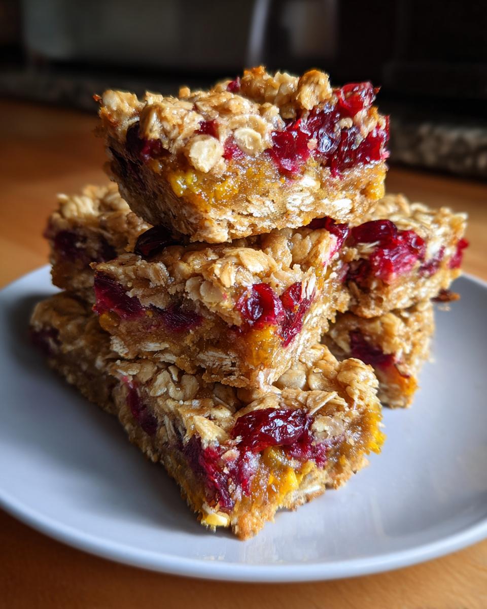Pumpkin Cranberry Oat Bars - detail 3