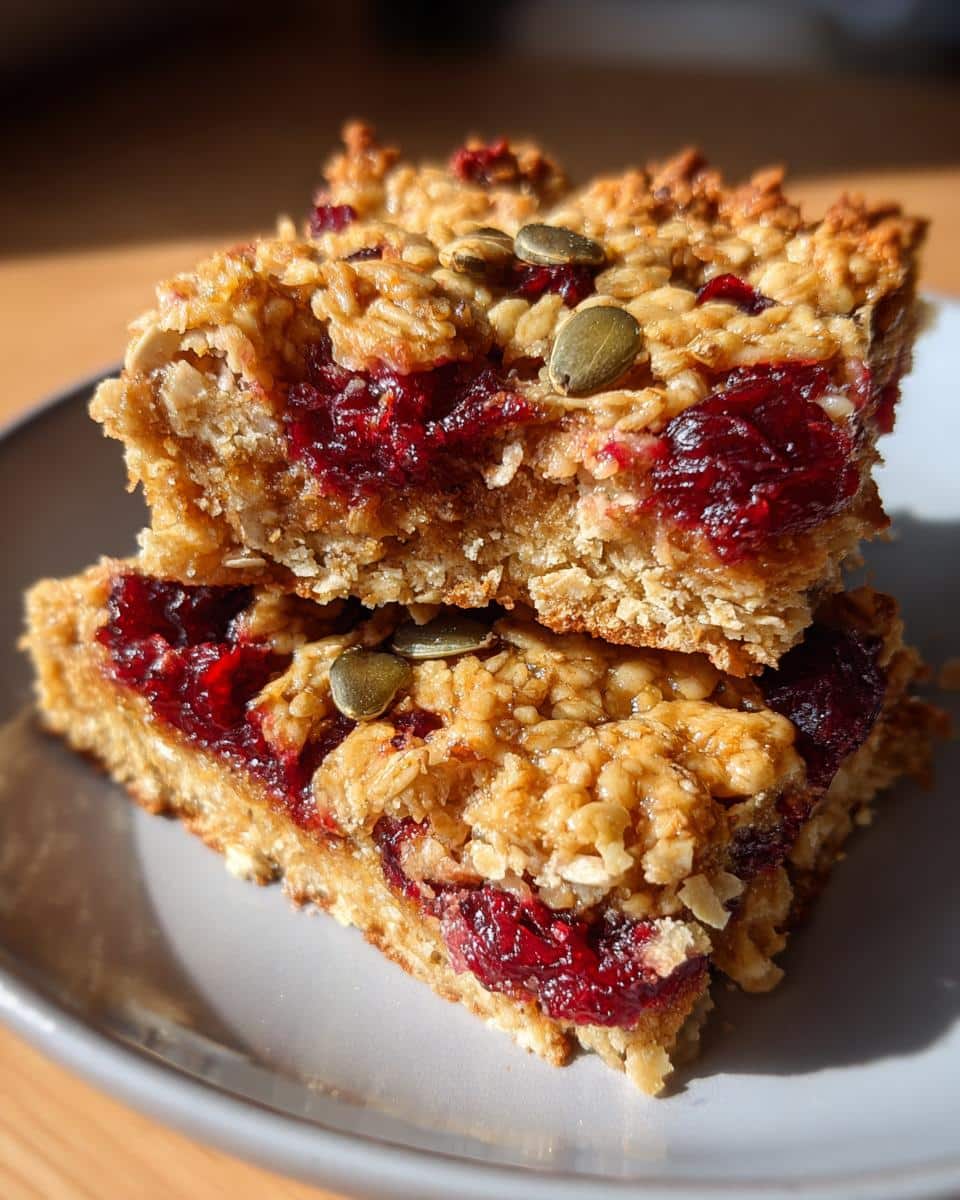 Pumpkin Cranberry Oat Bars - detail 4