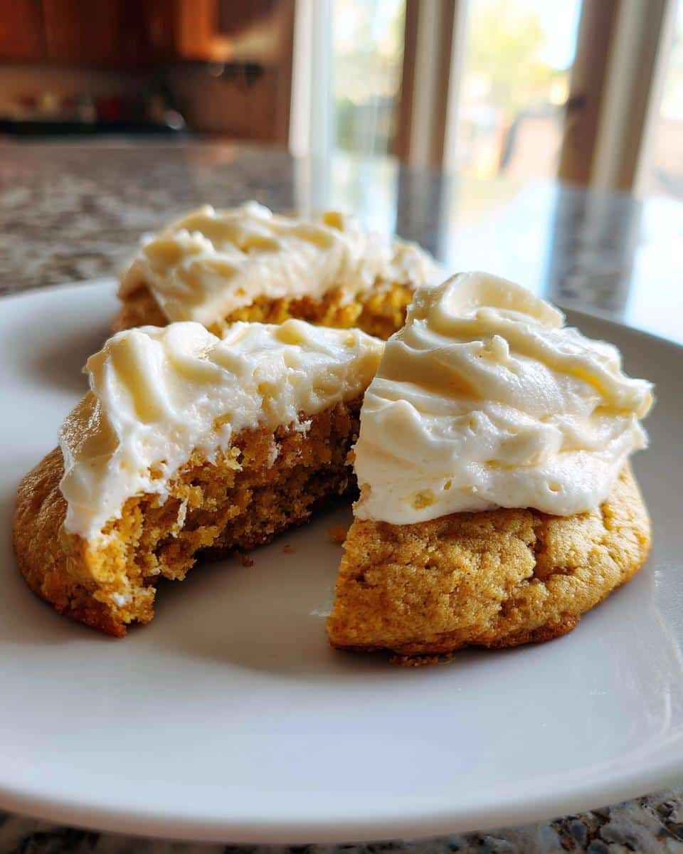 Pumpkin Sugar Cookies with Cream Cheese Frosting - detail 2