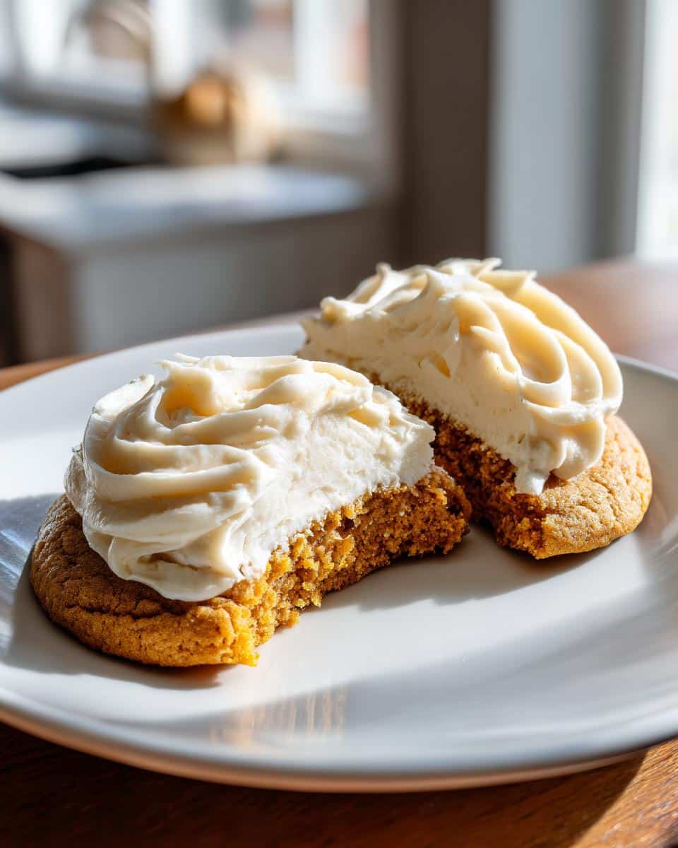Pumpkin Sugar Cookies with Cream Cheese Frosting - detail 3
