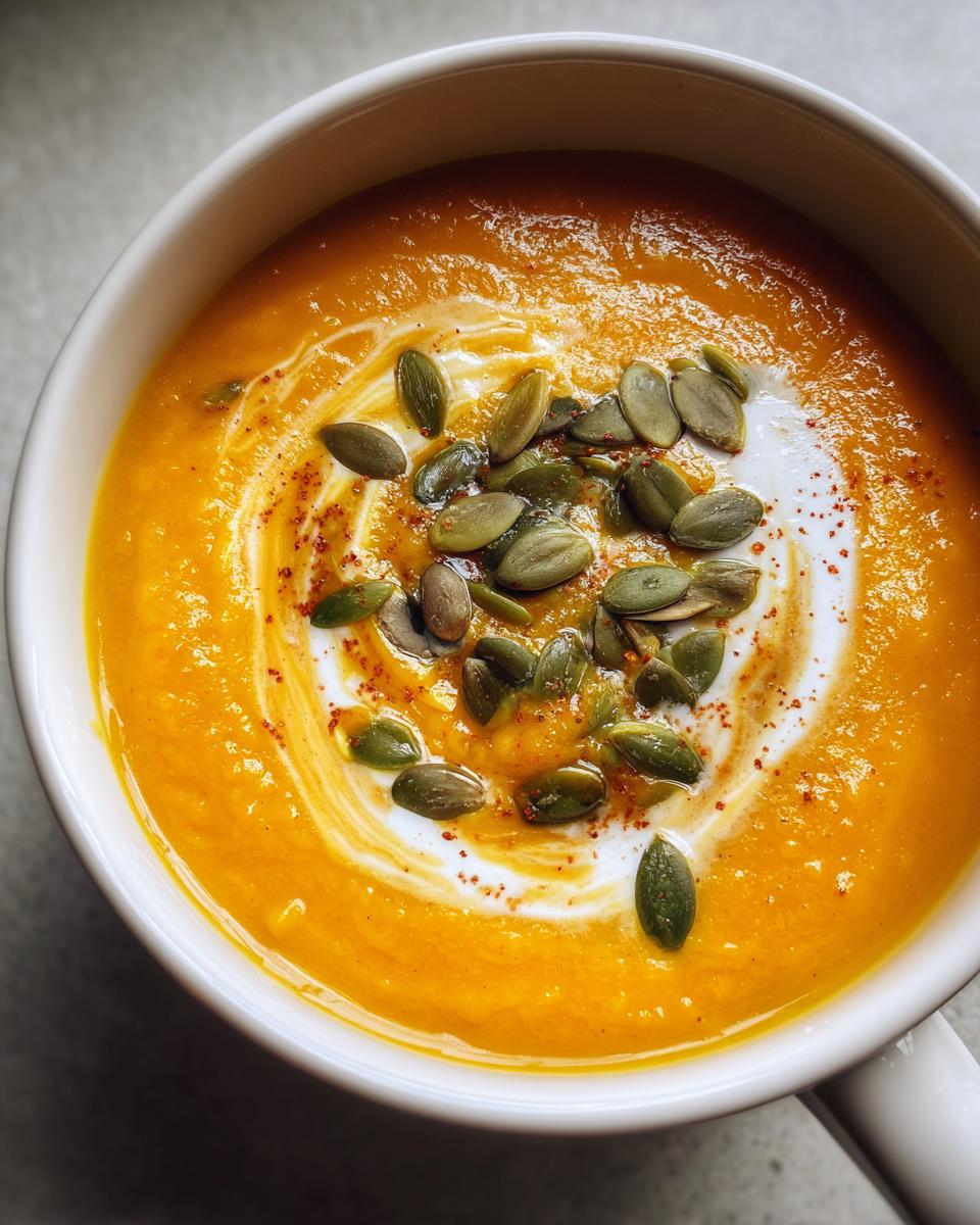 Pumpkin soup with canned pumpkin - detail 1