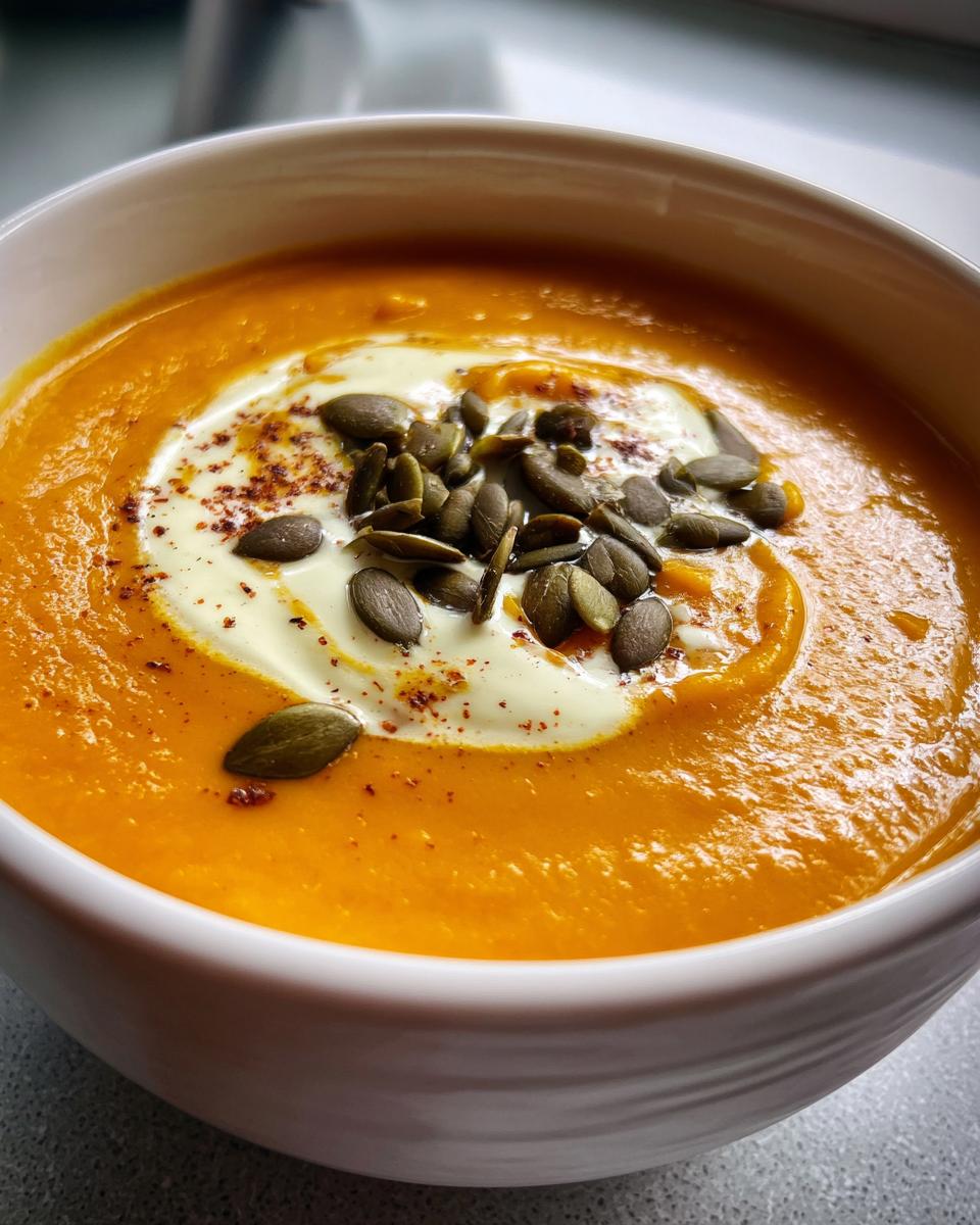 Pumpkin soup with canned pumpkin - detail 2