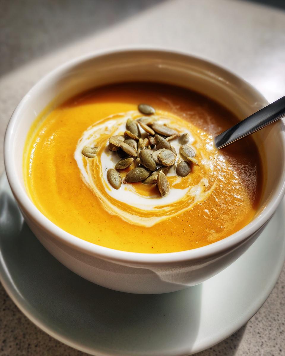 Pumpkin soup with canned pumpkin - detail 3