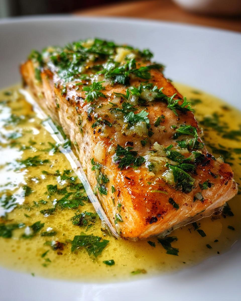Salmon with Garlic Lemon Butter Sauce - detail 3