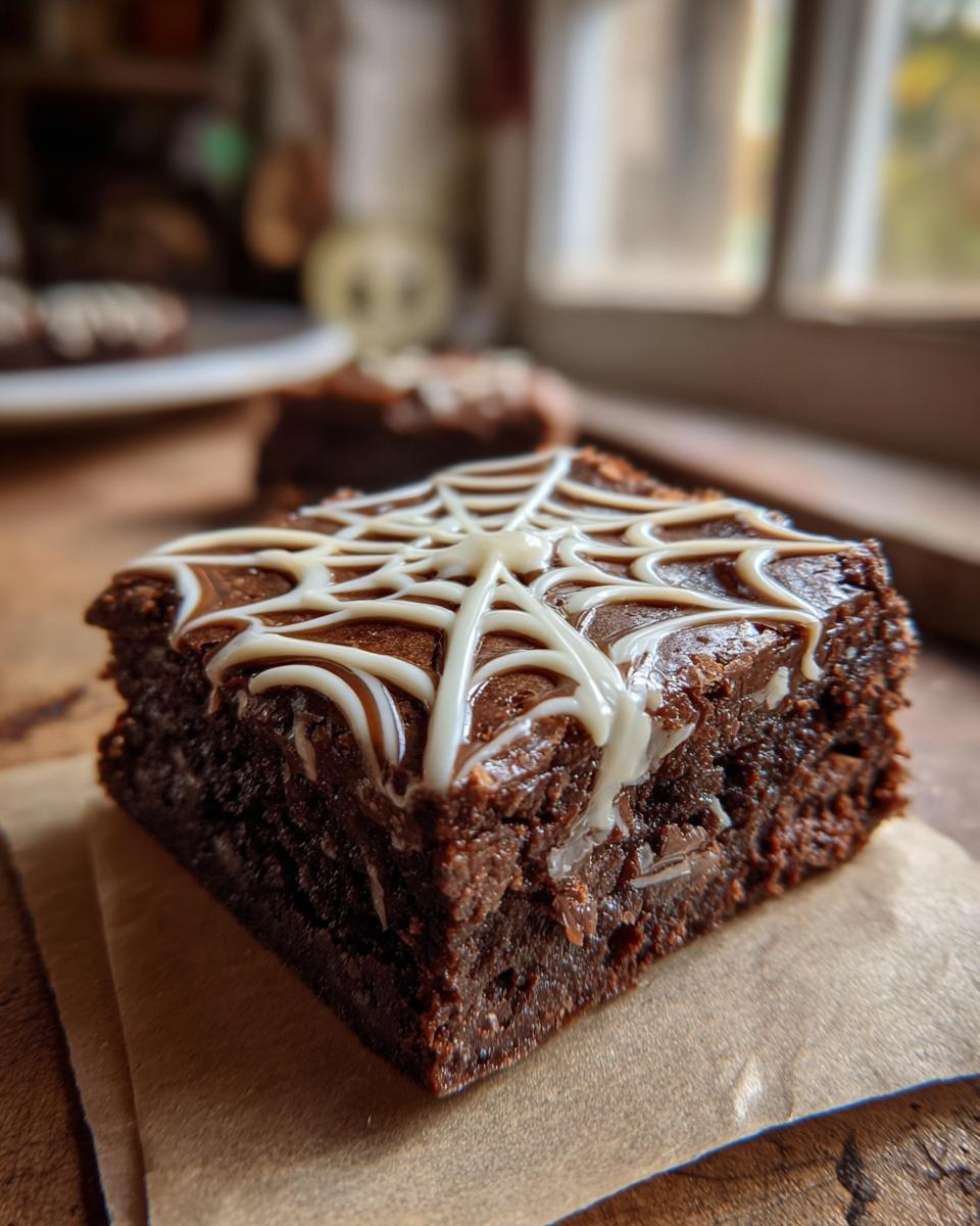 Spiderweb brownies - detail 2