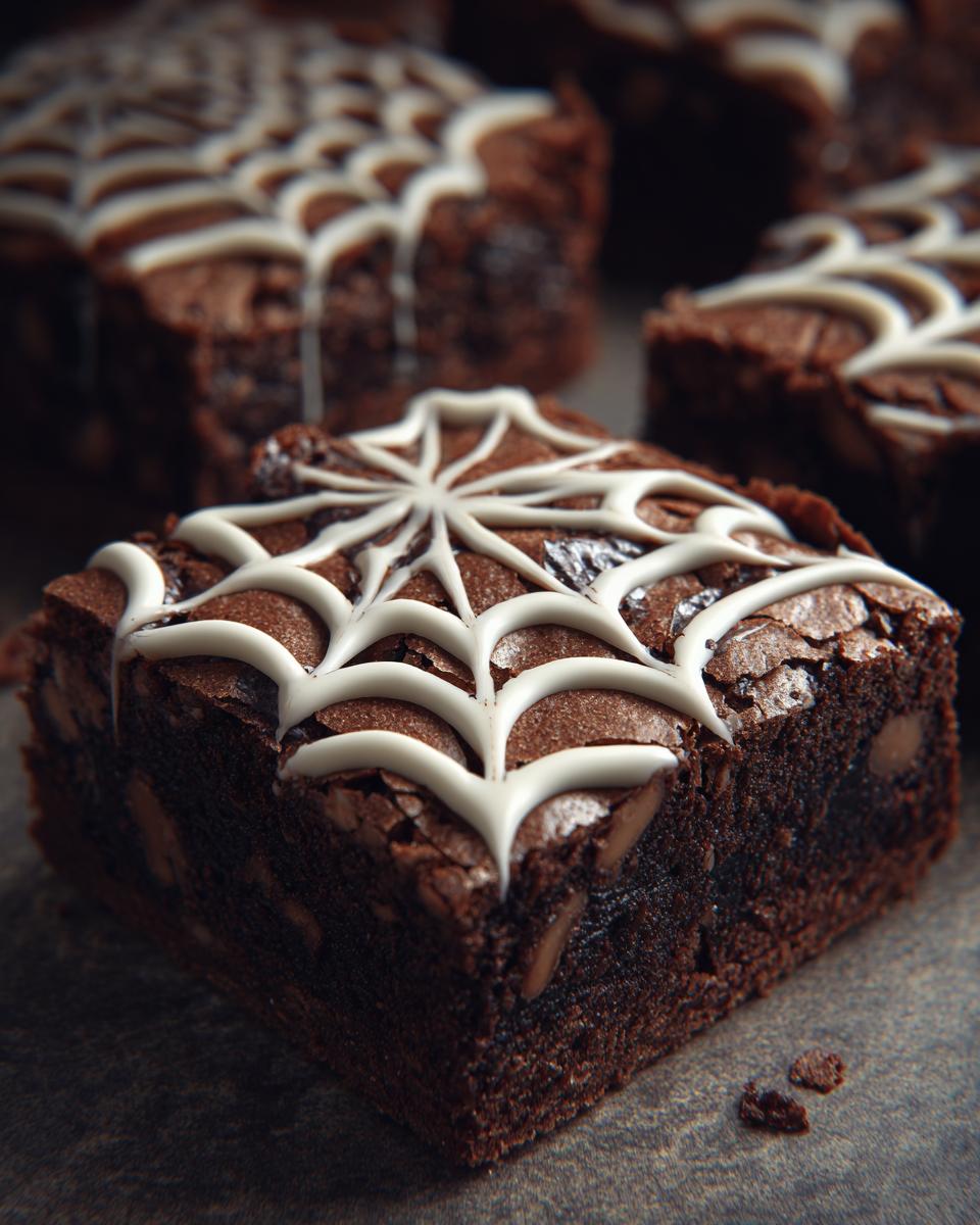 Spiderweb brownies - detail 3