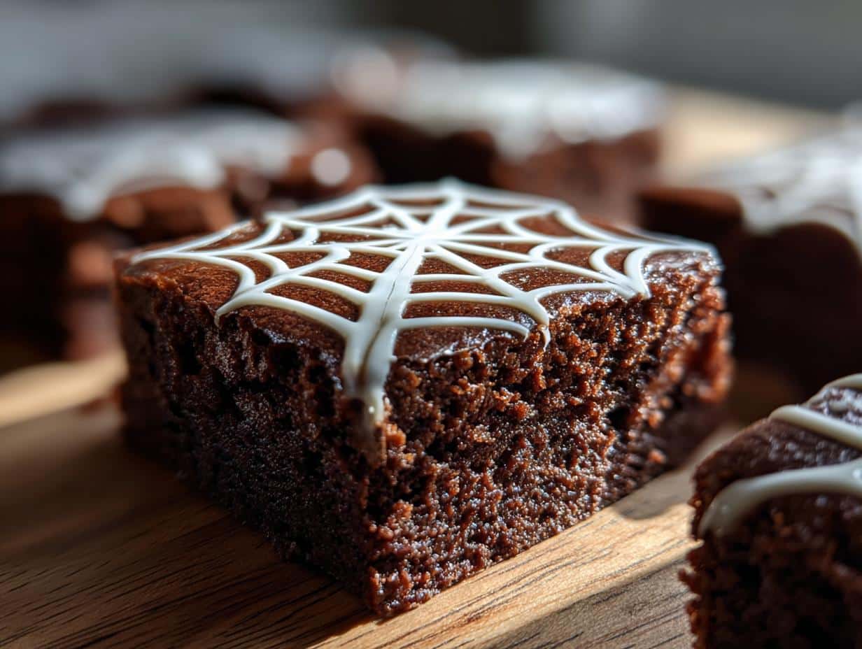 Spiderweb brownies