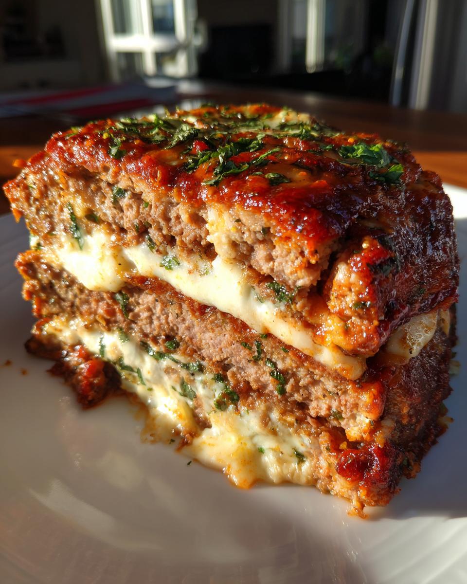 Stuffed Italian Meatloaf with Cheese & Herbs - detail 2