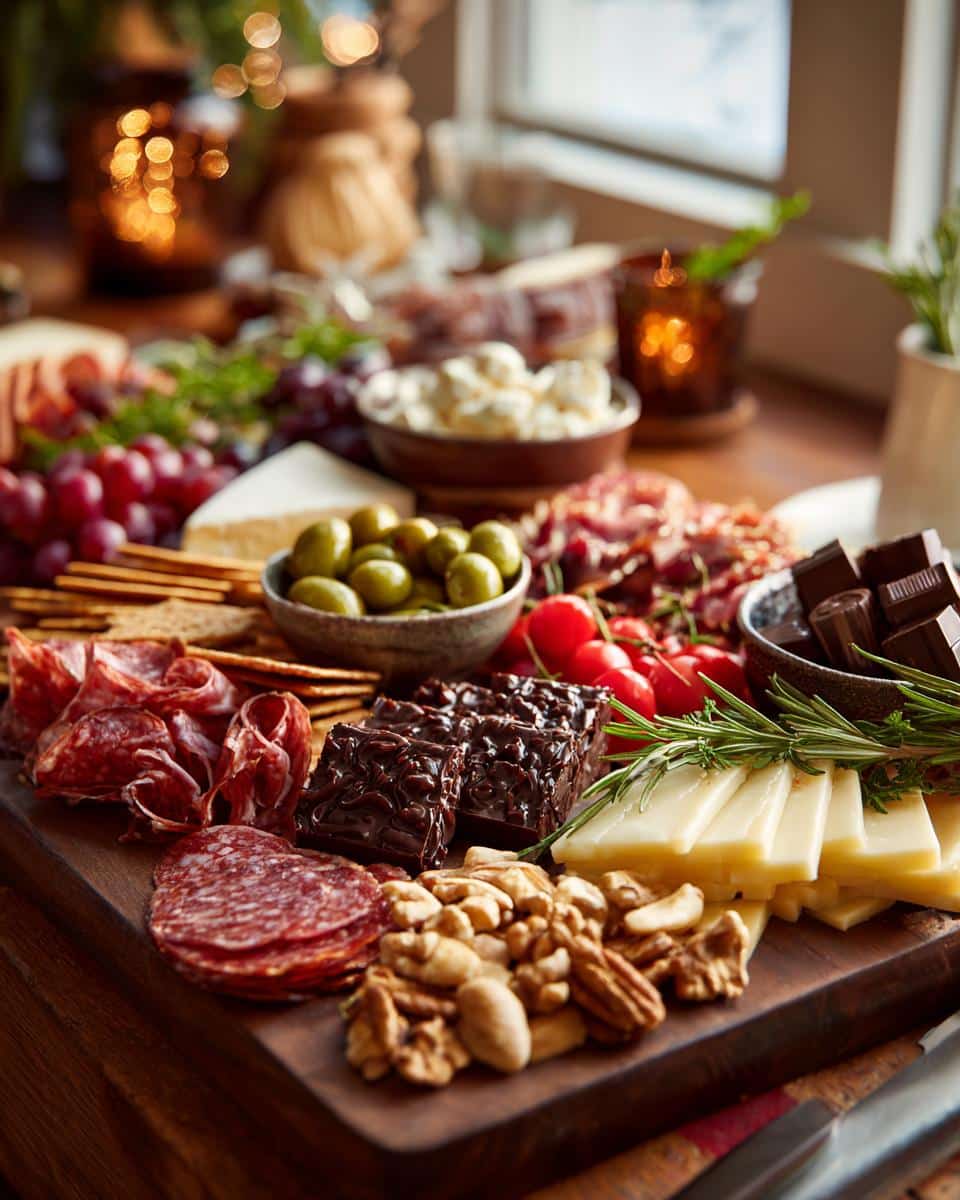 christmas charcuterie board - detail 2