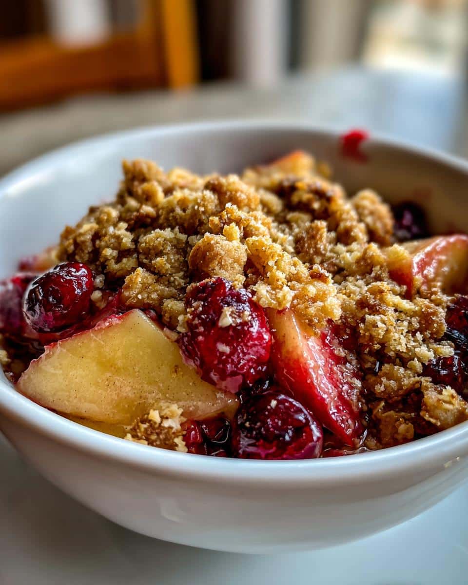 cranberry apple crisp - detail 2