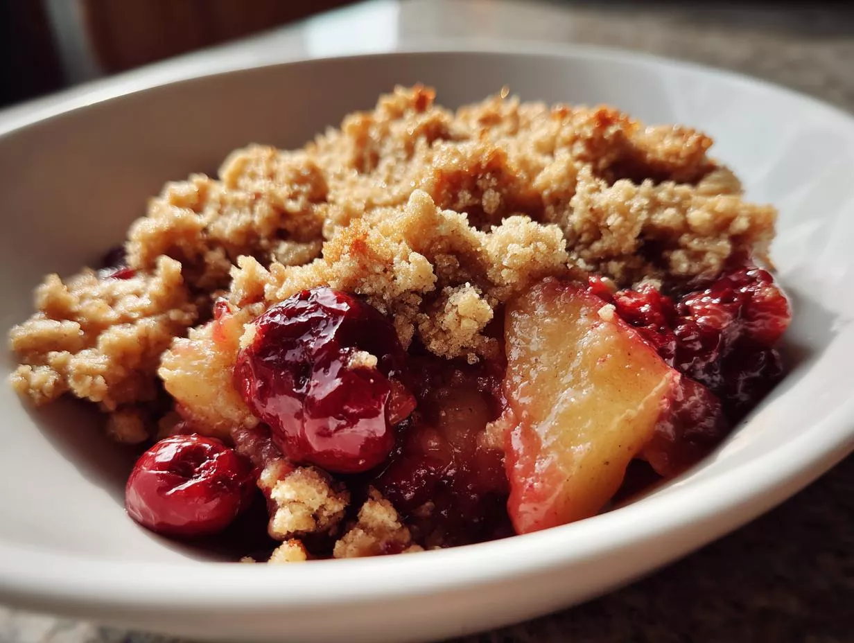 Unexpectedly Simple Cranberry Apple Crisp in 35 Minutes