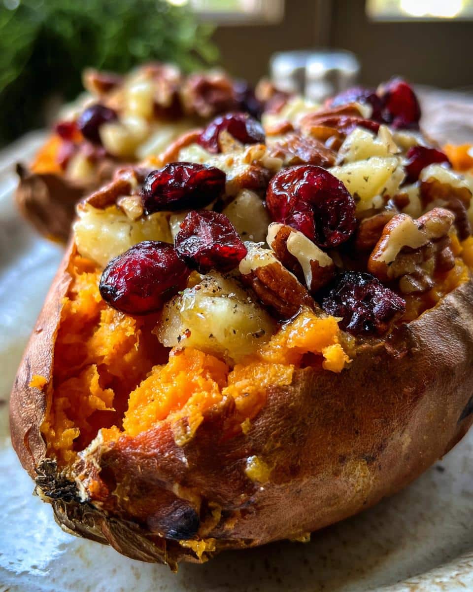 cranberry apple twice-baked sweet potatoes - detail 3