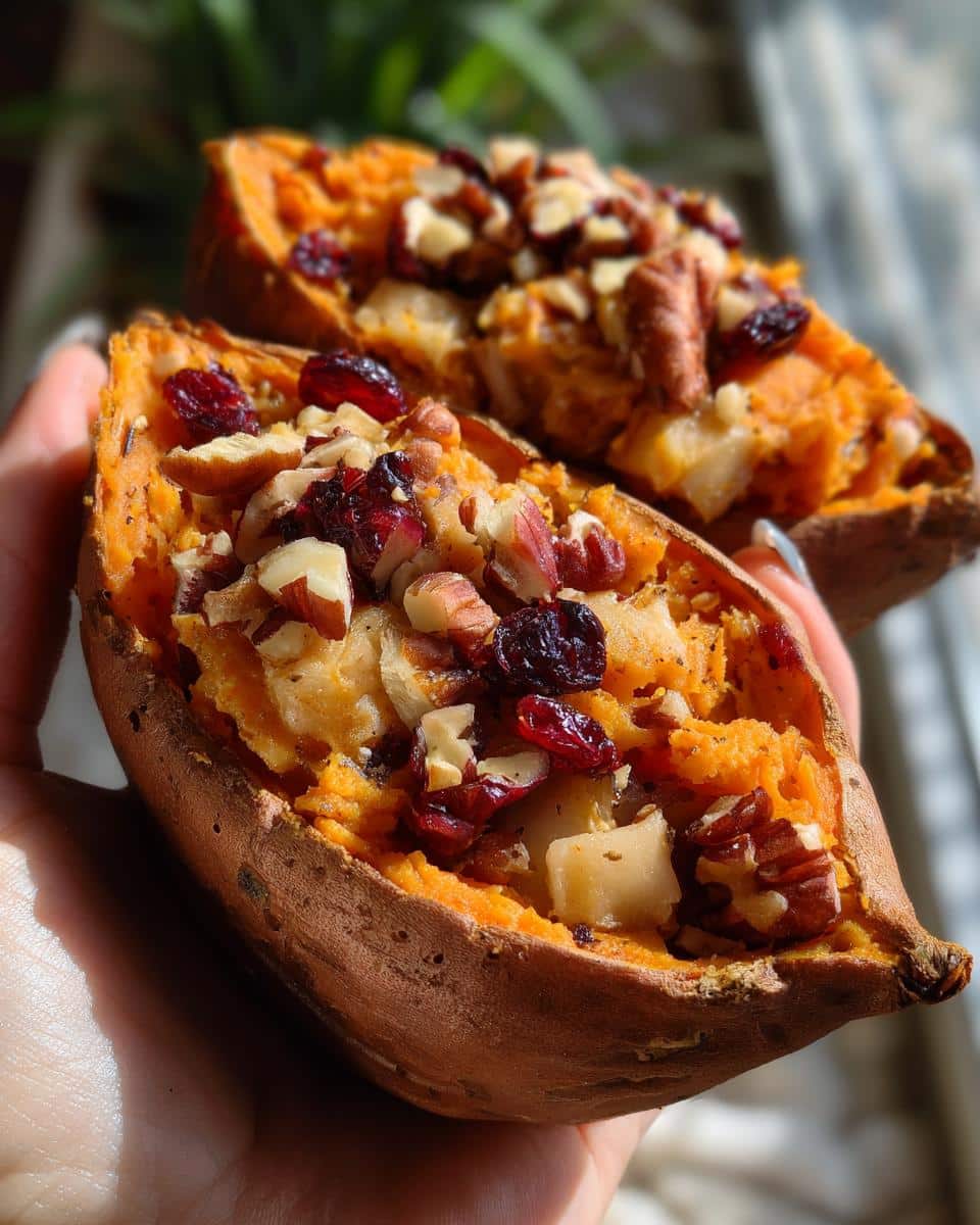 cranberry apple twice-baked sweet potatoes - detail 4
