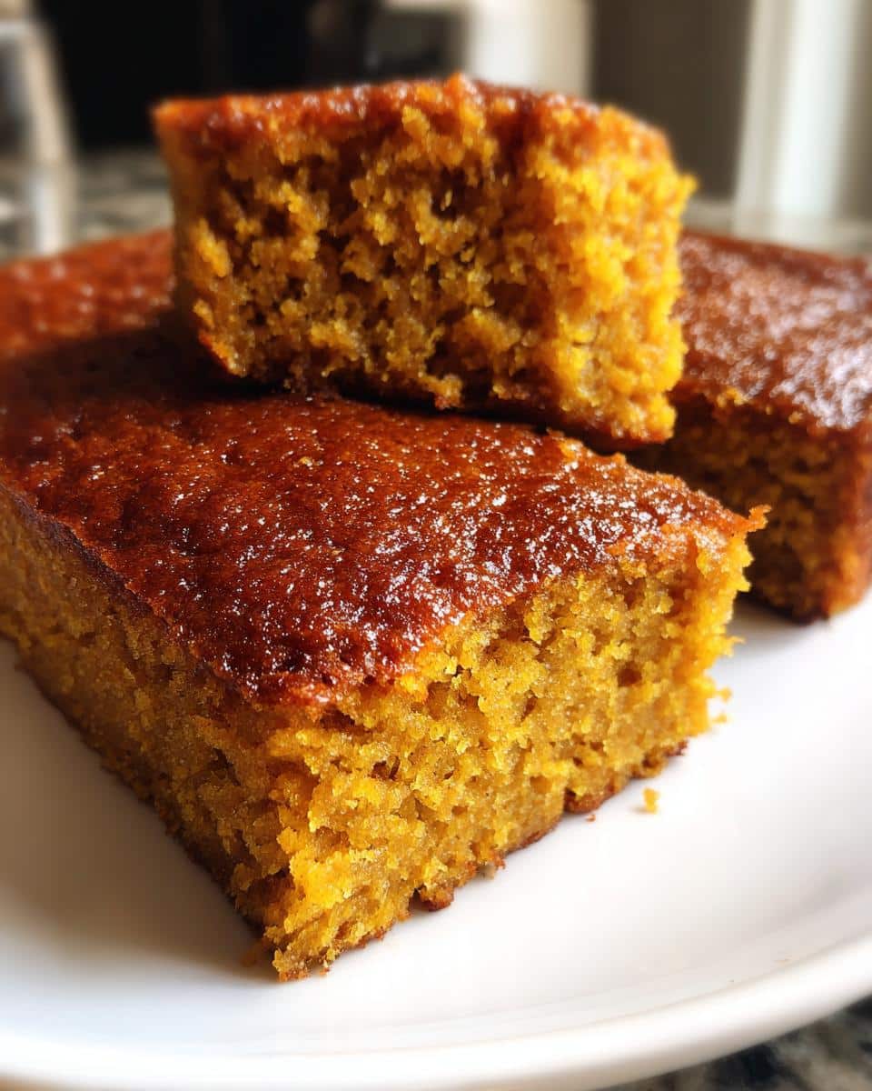 gluten free pumpkin bars - detail 1