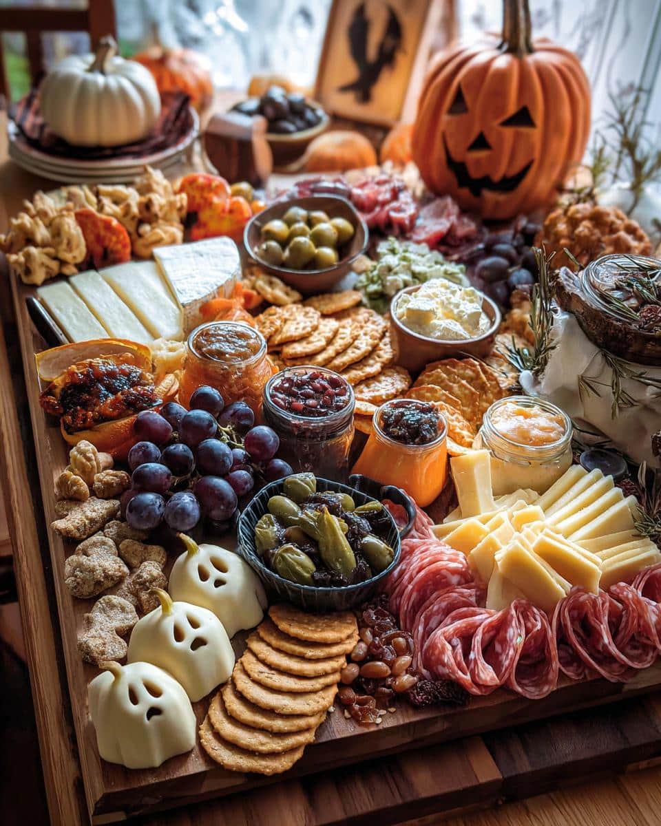 halloween cheese board - detail 2
