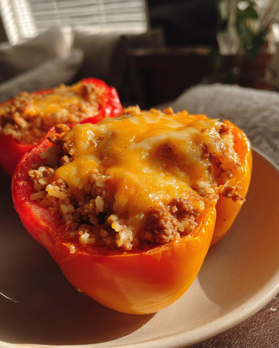 keto stuffed bell peppers - detail 1