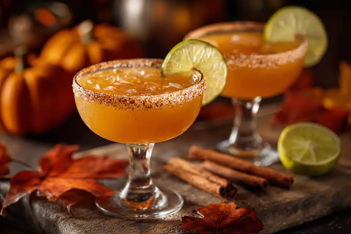 Pumpkin Margaritas festive fall cocktail
